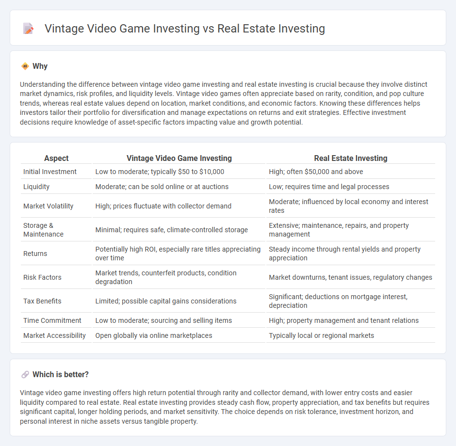 Vintage Video Game Investing vs Real Estate Investing in Investment