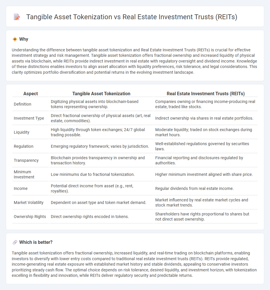 Tangible Asset Tokenization vs Real Estate Investment Trusts (Reits) in Investment