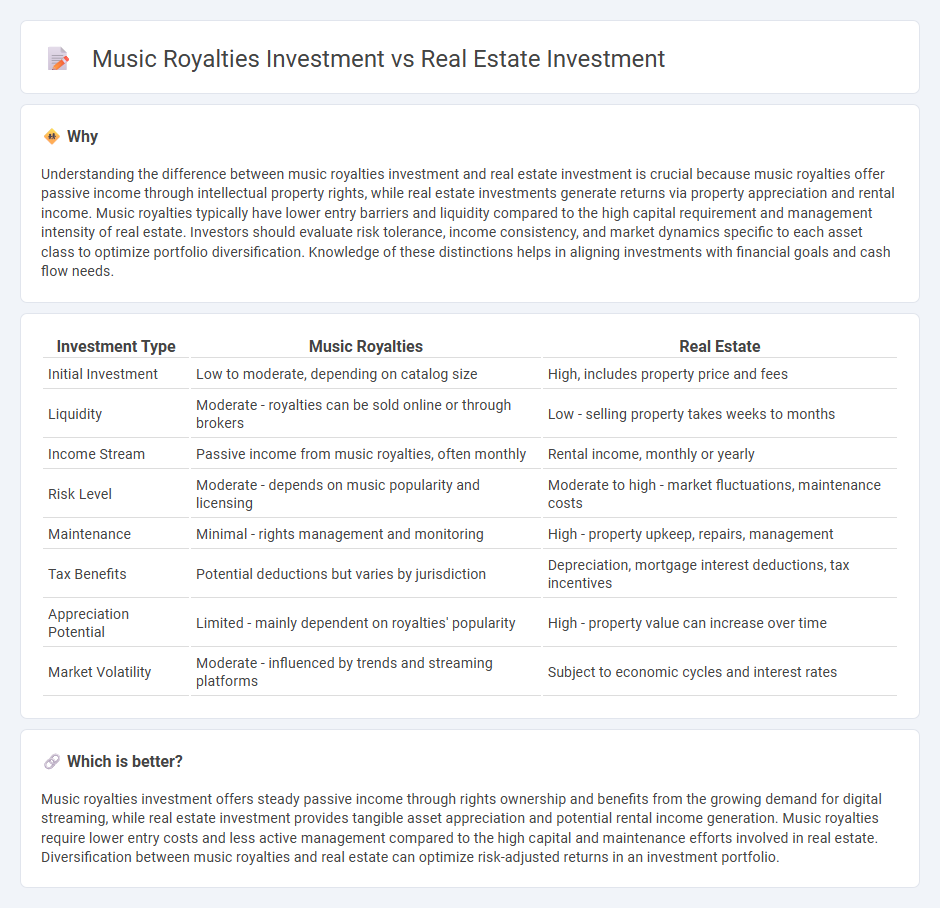 Music Royalties Investment vs Real Estate Investment in Investment
