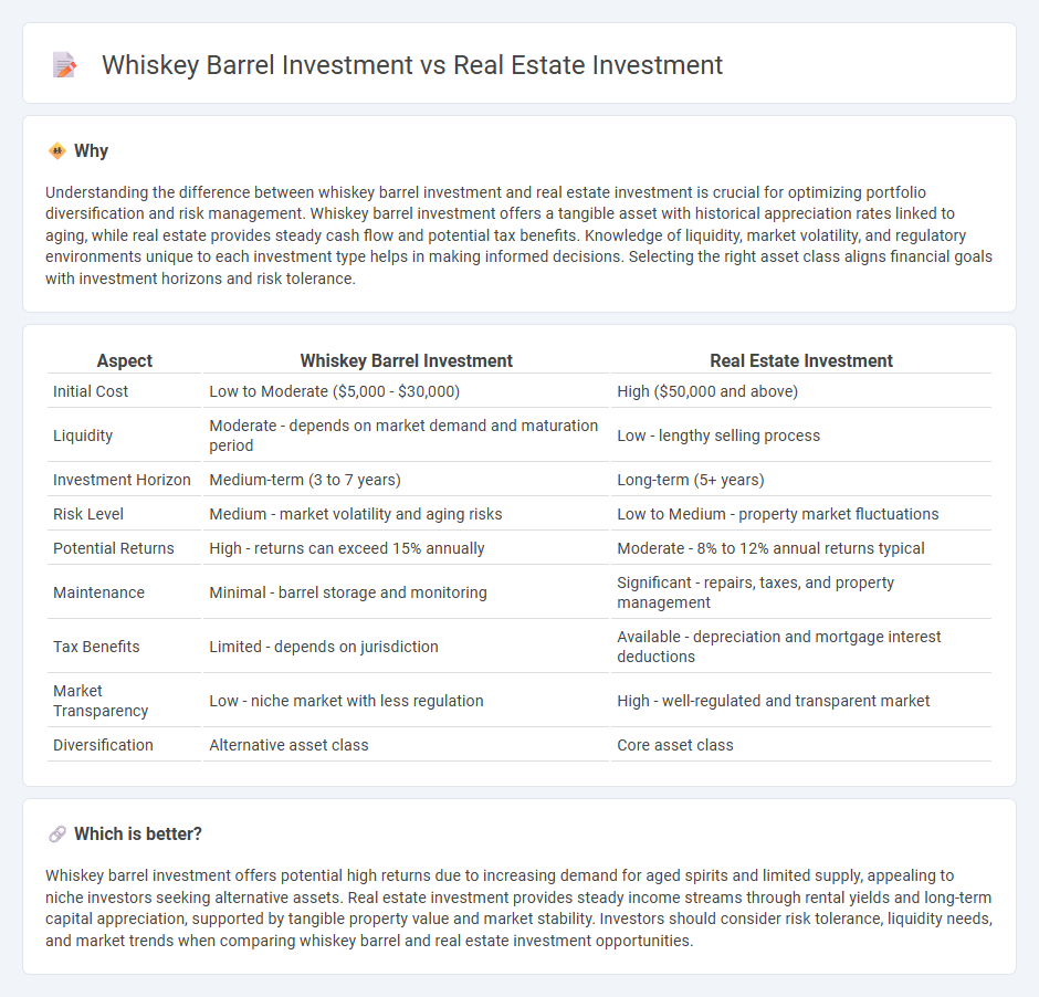 Whiskey Barrel Investment vs Real Estate Investment in Investment