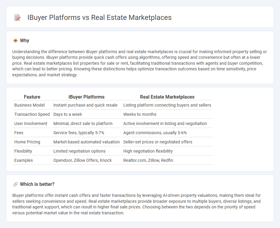 Ibuyer Platforms vs Real Estate Marketplaces in Real Estate