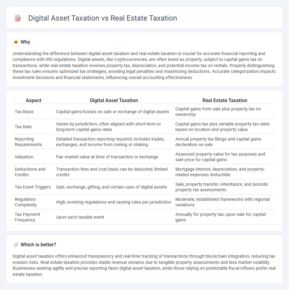 Digital Asset Taxation vs Real Estate Taxation in Accounting