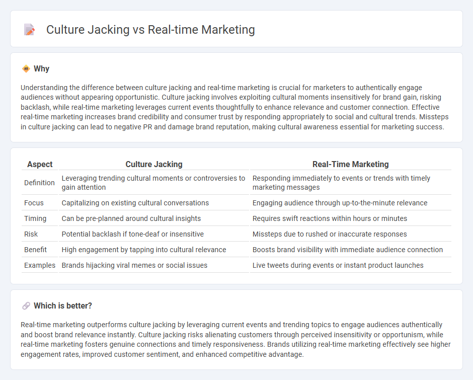 Culture Jacking vs Real-Time Marketing in Marketing