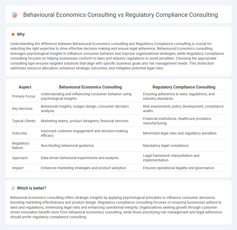 Behavioural Economics Consulting vs Regulatory Compliance Consulting in Consulting