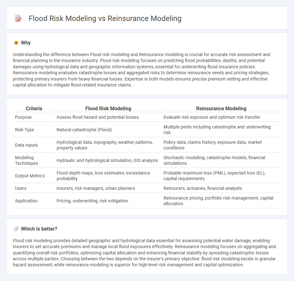 Flood Risk Modeling vs Reinsurance Modeling in Insurance