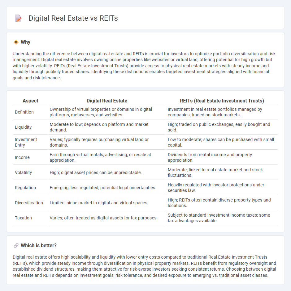 Digital Real Estate vs Reits in Investment