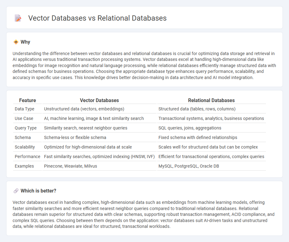 Vector Databases vs Relational Databases in Technology