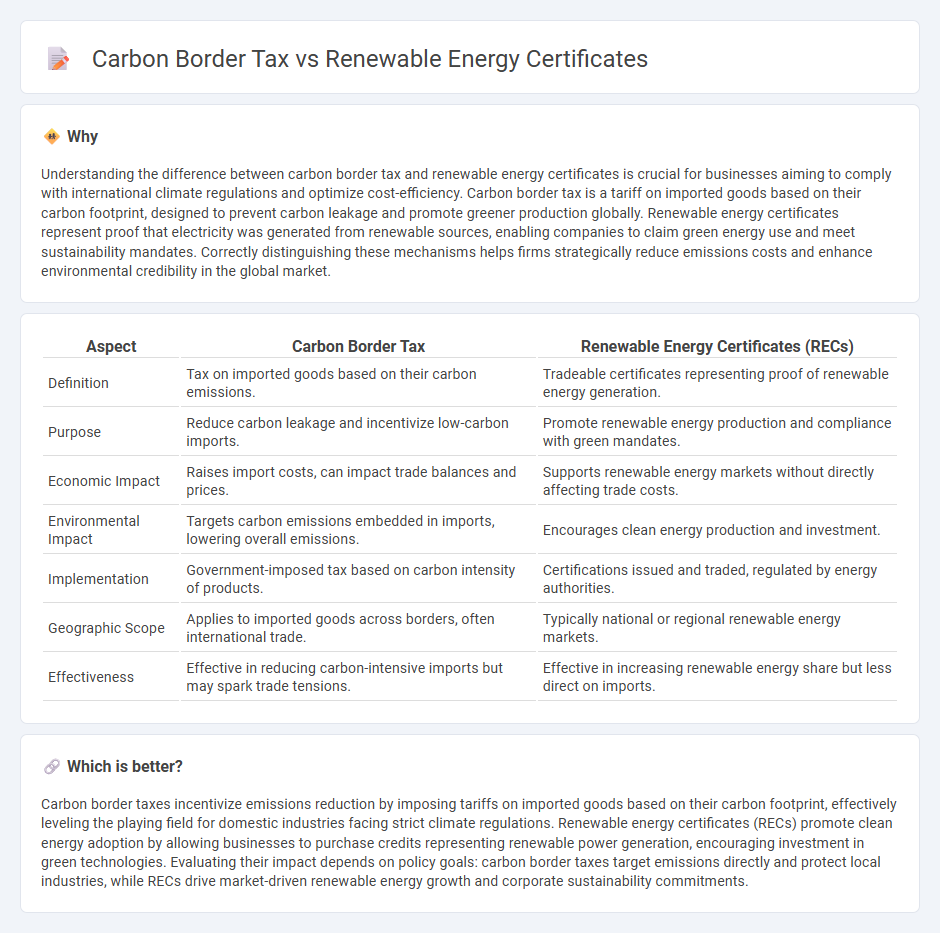 Carbon Border Tax vs Renewable Energy Certificates in Economy