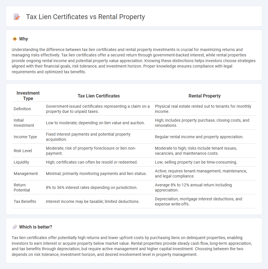 Tax Lien Certificates vs Rental Property in Investment