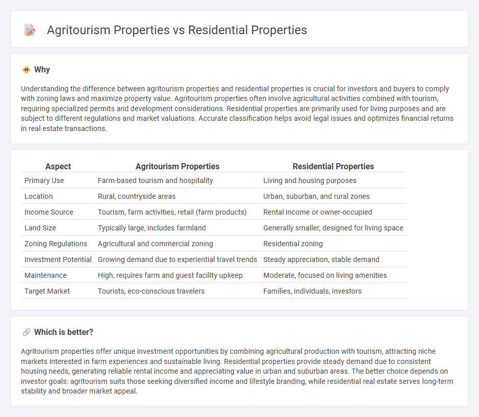 Agritourism Properties vs Residential Properties in Real Estate