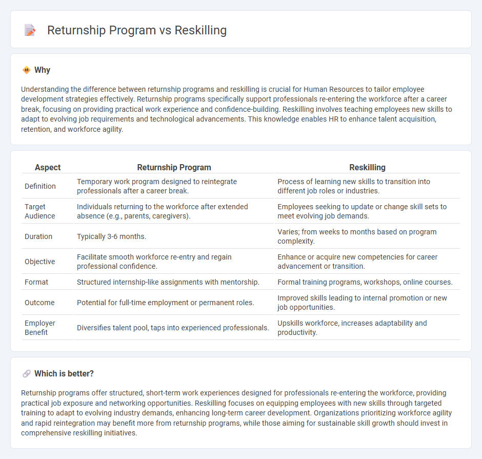 Returnship Program vs Reskilling in Human Resources