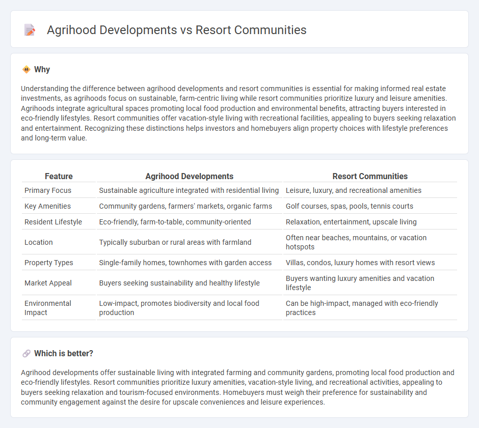 Agrihood Developments vs Resort Communities in Real Estate