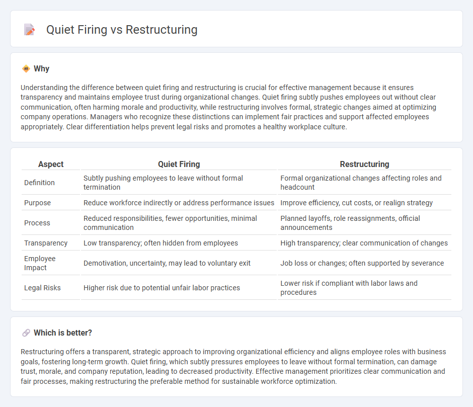 Quiet Firing vs Restructuring in Management