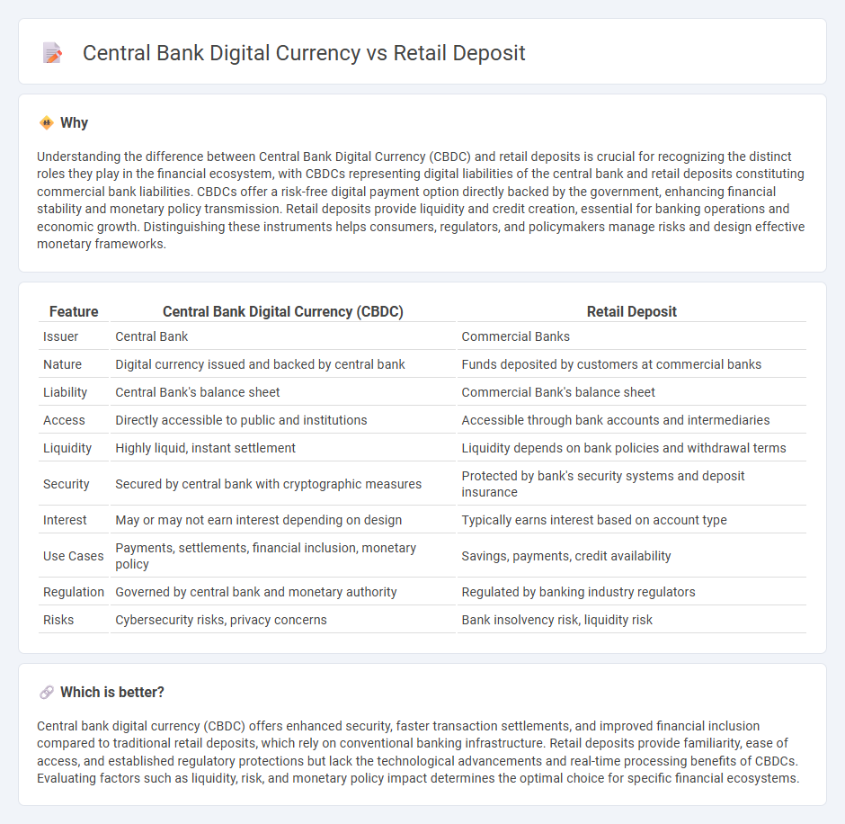 Central Bank Digital Currency vs Retail Deposit in Banking