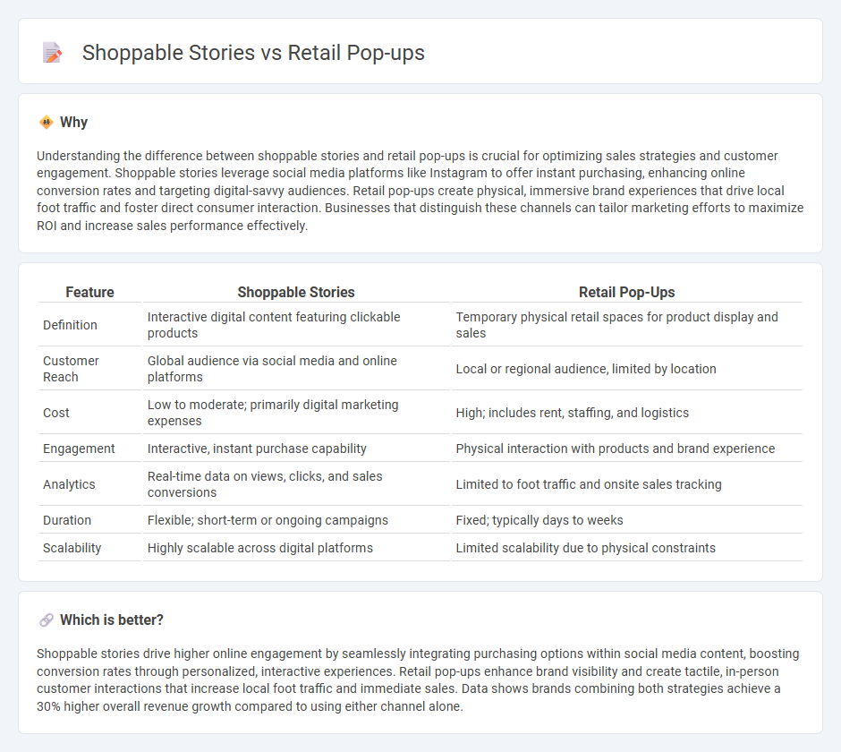 Shoppable Stories vs Retail Pop-Ups in Sales