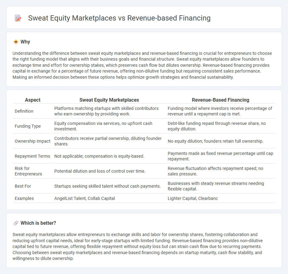 Sweat Equity Marketplaces vs Revenue-Based Financing in Entrepreneurship