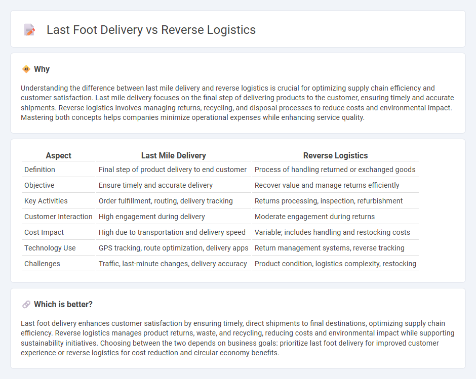 Last Foot Delivery vs Reverse Logistics in Logistics
