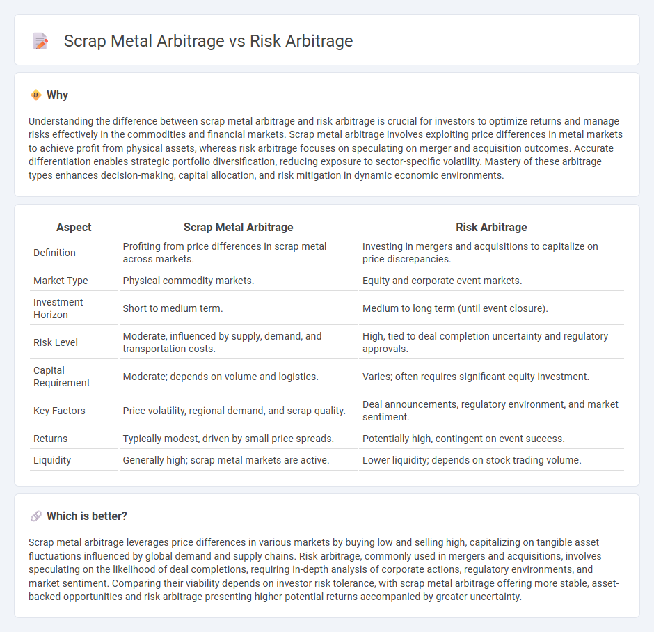 Scrap Metal Arbitrage vs Risk Arbitrage in Economy