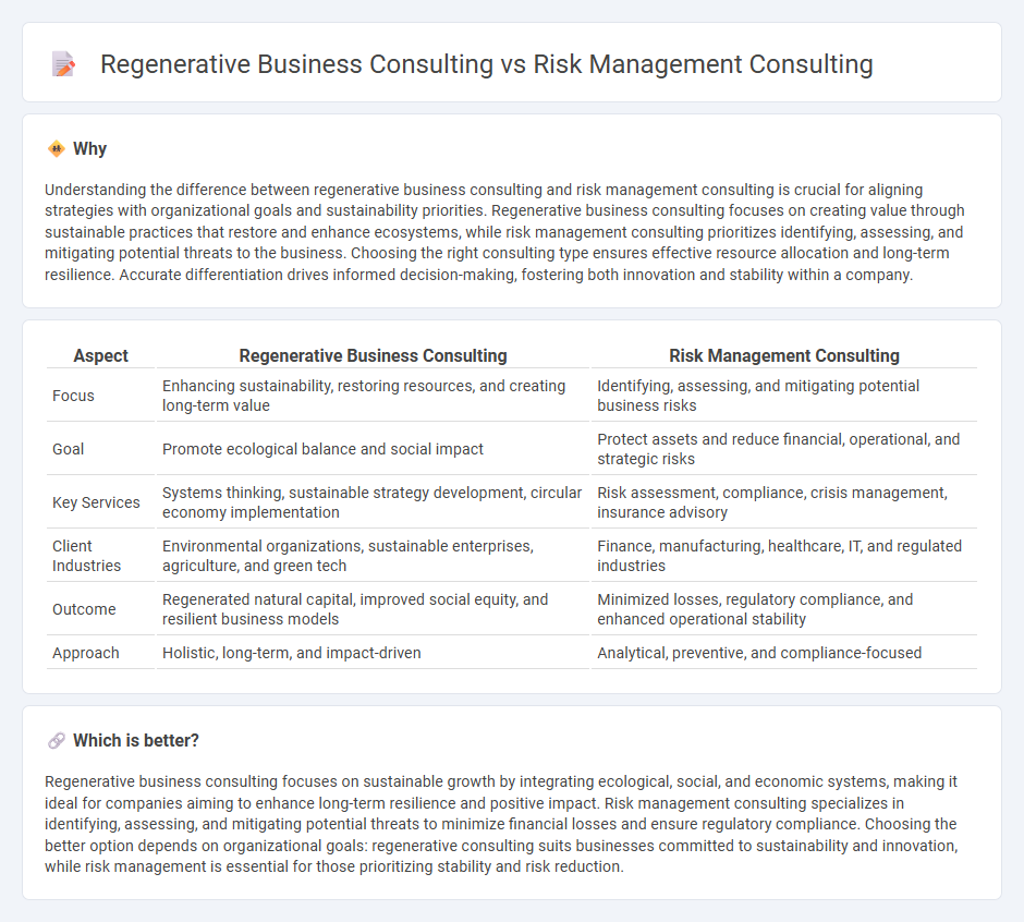 Regenerative Business Consulting vs Risk Management Consulting in Consulting