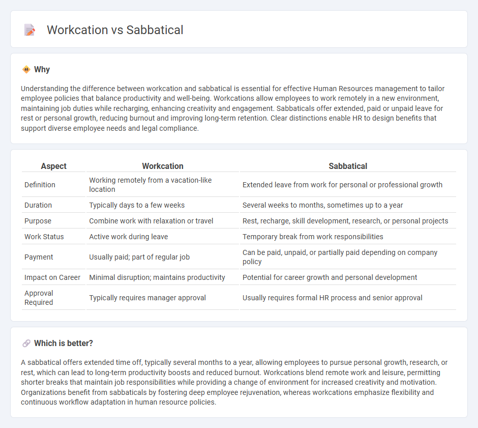Workcation vs Sabbatical in Human Resources