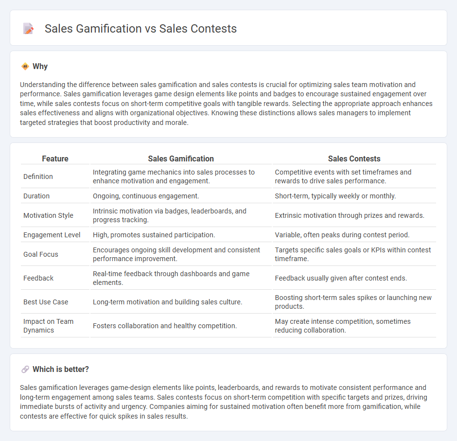 Sales Gamification vs Sales Contests in Sales