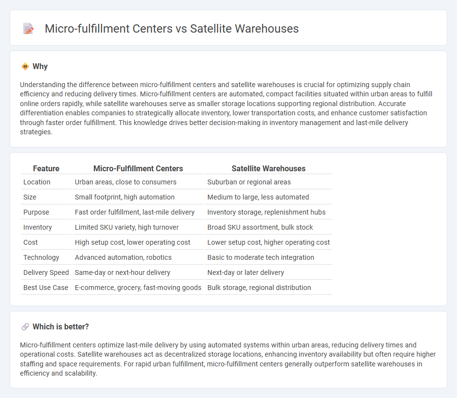 Micro-Fulfillment Centers vs Satellite Warehouses in Logistics