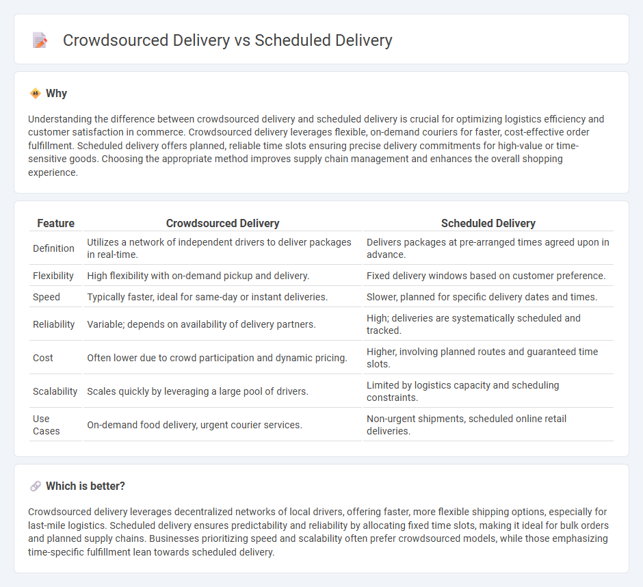Crowdsourced Delivery vs Scheduled Delivery in Commerce