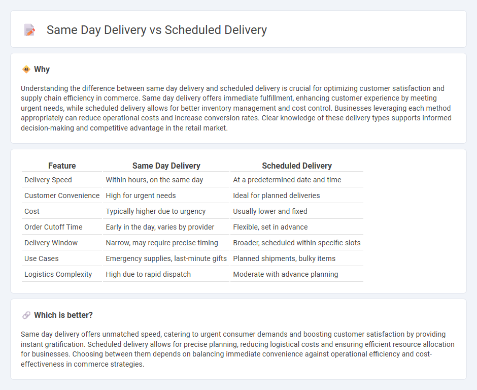 Same Day Delivery vs Scheduled Delivery in Commerce
