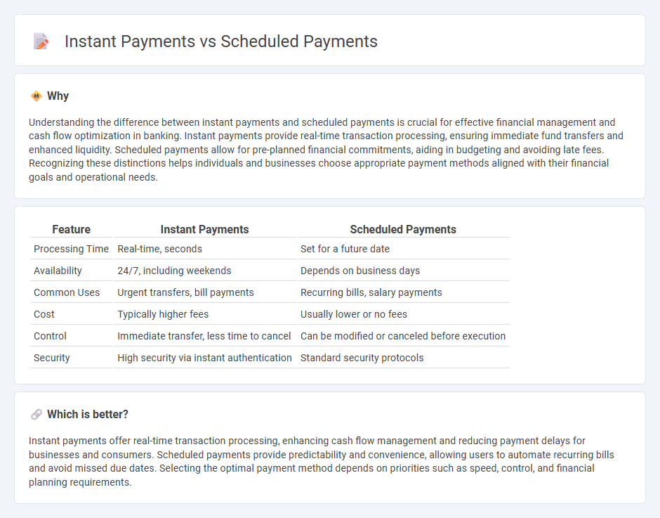 Instant Payments vs Scheduled Payments in Banking