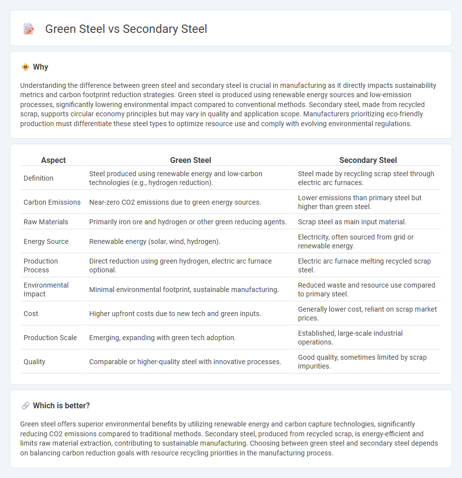 Green Steel vs Secondary Steel in Manufacturing