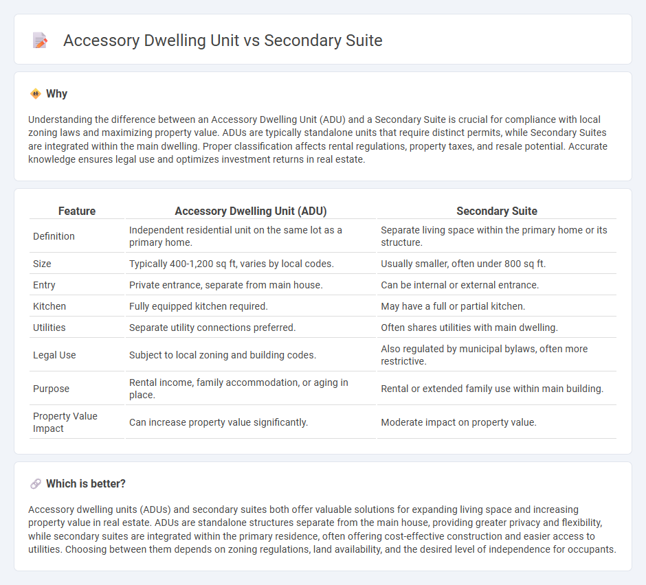 Accessory Dwelling Unit vs Secondary Suite in Real Estate