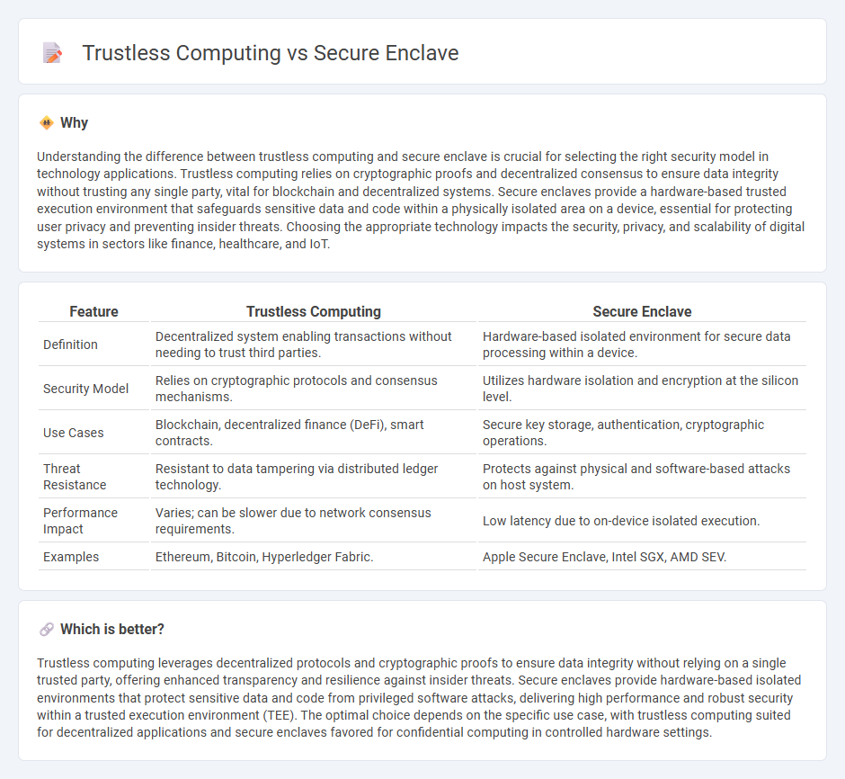 Trustless Computing vs Secure Enclave in Technology