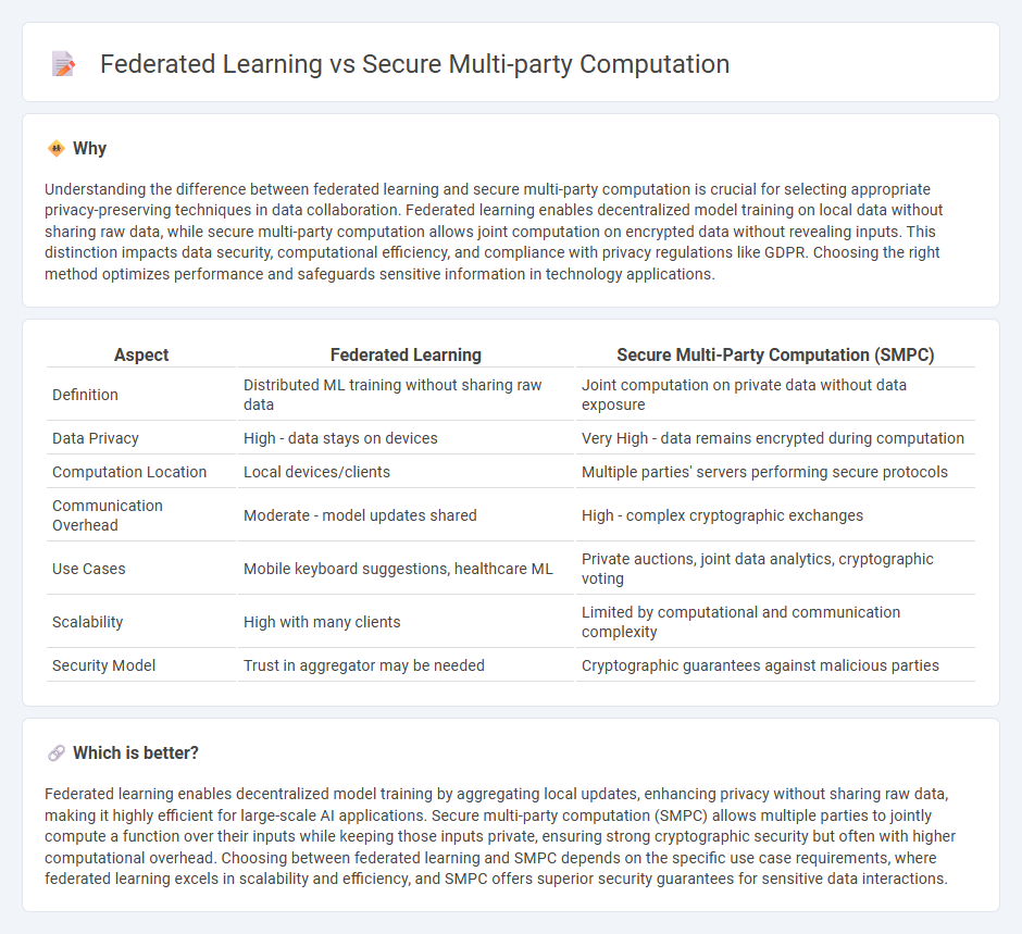 Federated Learning vs Secure Multi-Party Computation in Technology