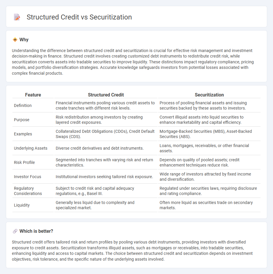 Structured Credit vs Securitization in Finance