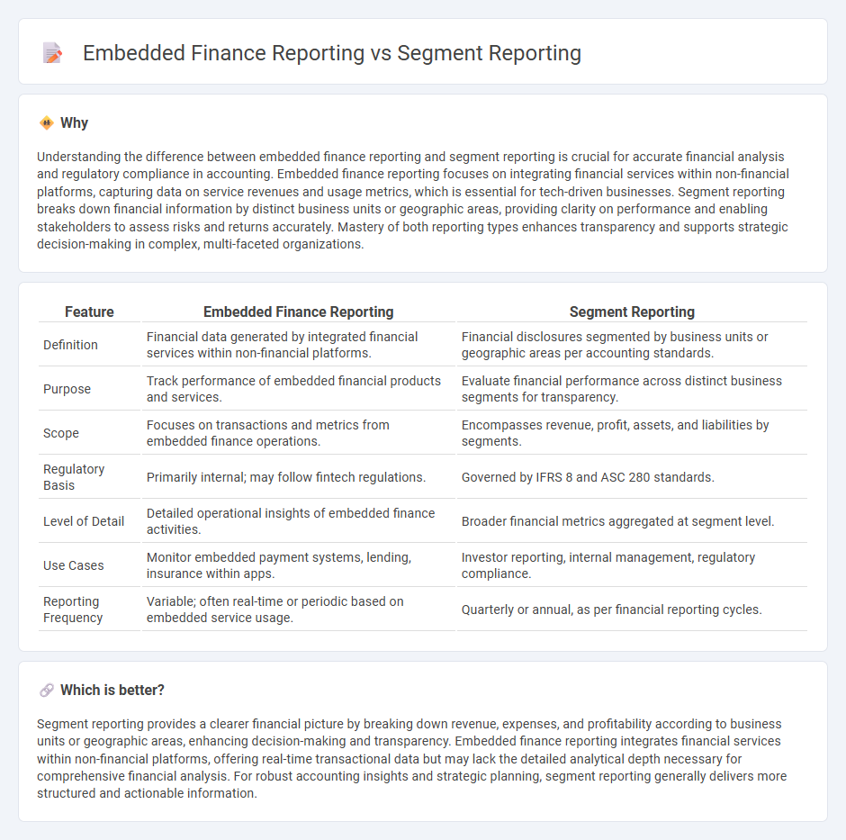 Embedded Finance Reporting vs Segment Reporting in Accounting