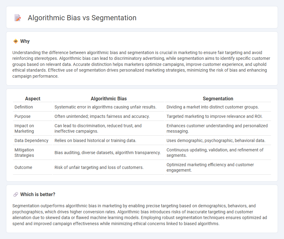 Algorithmic Bias vs Segmentation in Marketing