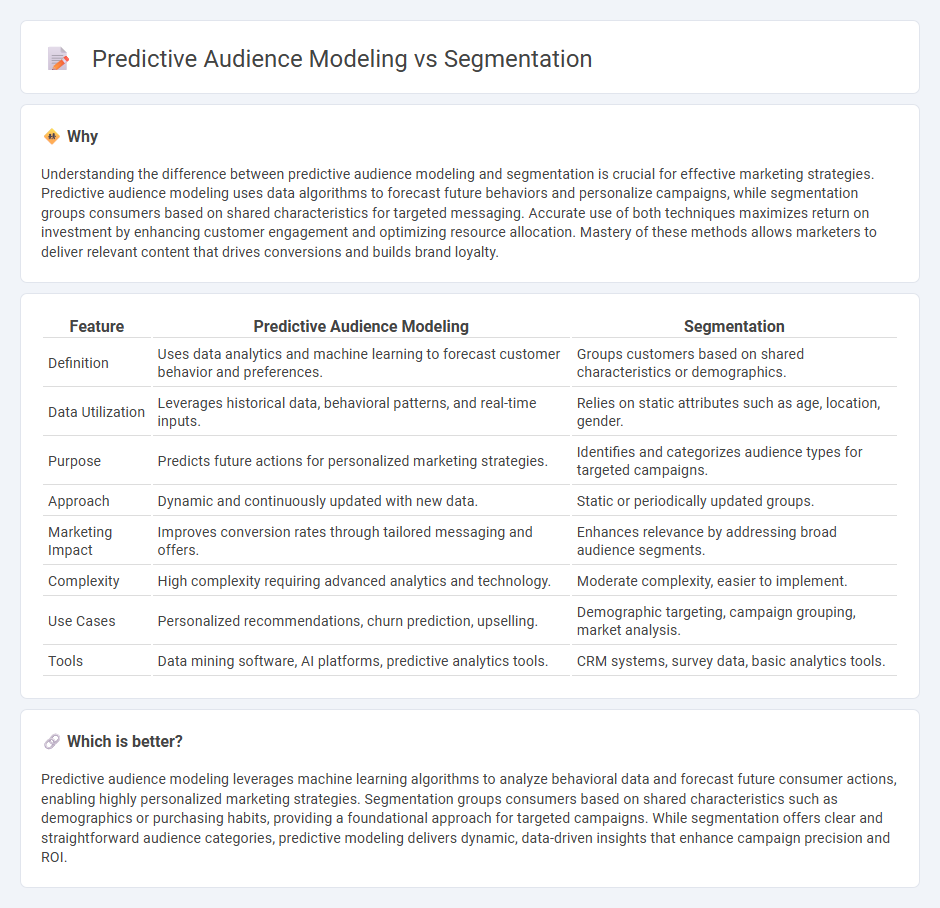 Predictive Audience Modeling vs Segmentation in Marketing