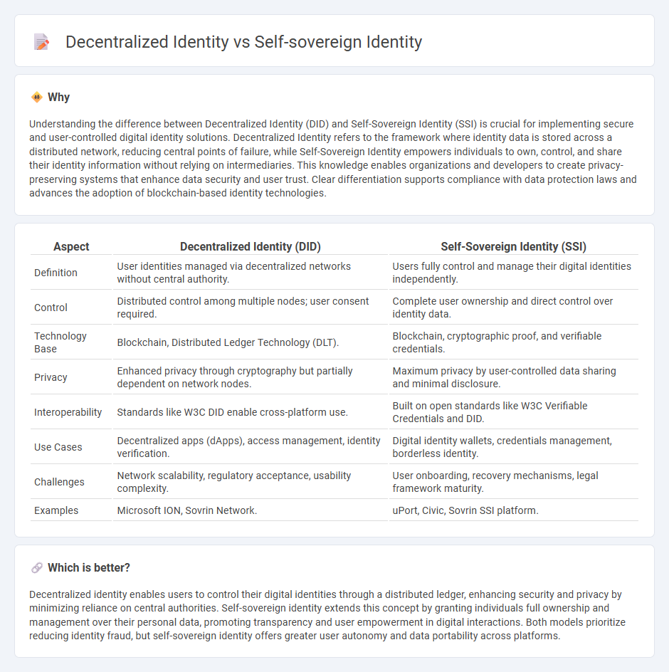 Decentralized Identity vs Self-Sovereign Identity in Technology