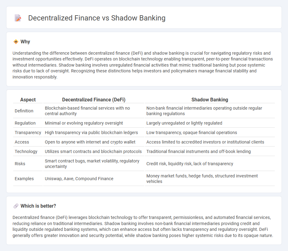 Decentralized Finance vs Shadow Banking in Finance