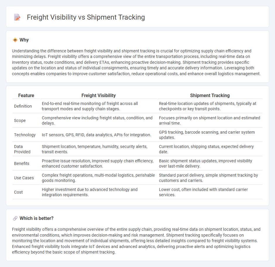Freight Visibility vs Shipment Tracking in Logistics