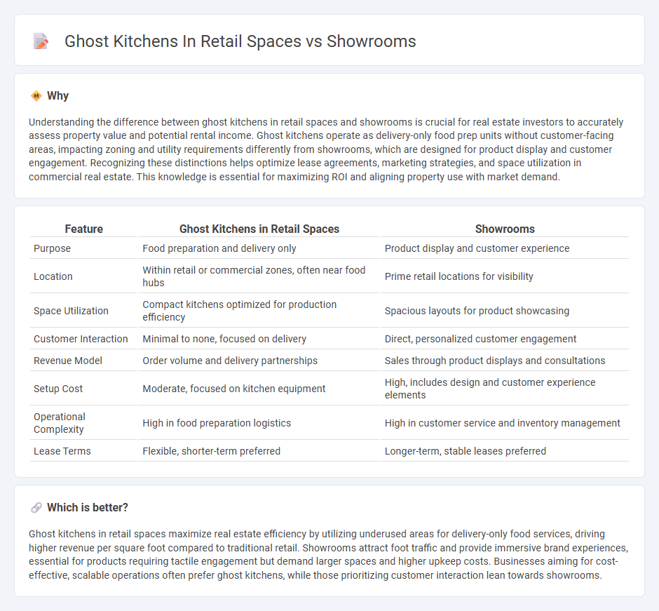 Ghost Kitchens In Retail Spaces vs Showrooms in Real Estate