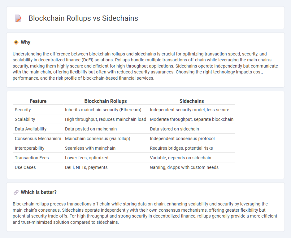 Blockchain Rollups vs Sidechains in Finance