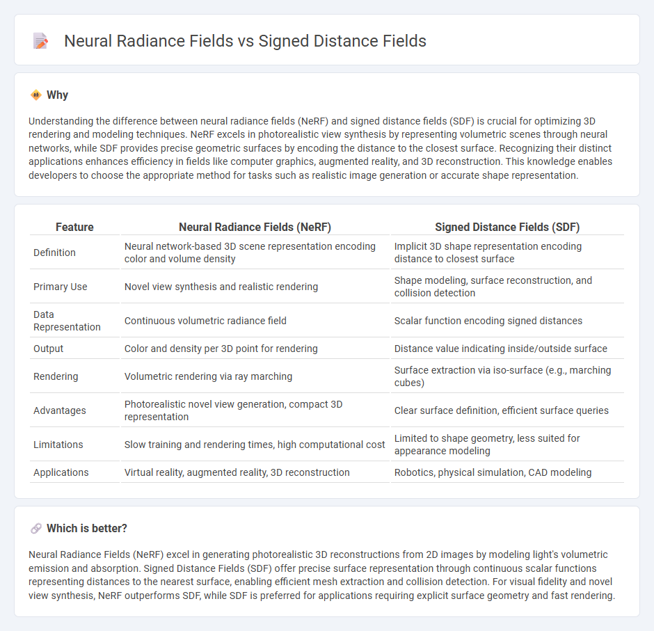 Neural Radiance Fields vs Signed Distance Fields in Technology