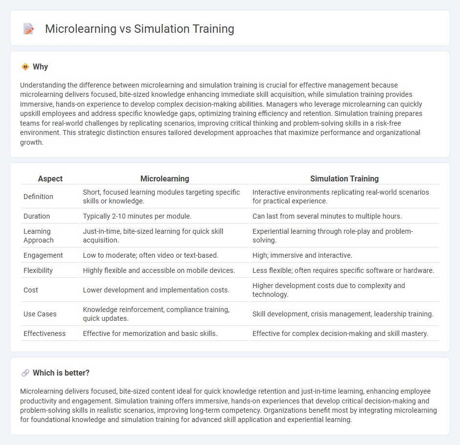 Microlearning vs Simulation Training in Management