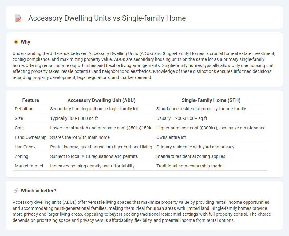 Accessory Dwelling Units vs Single-Family Home in Real Estate