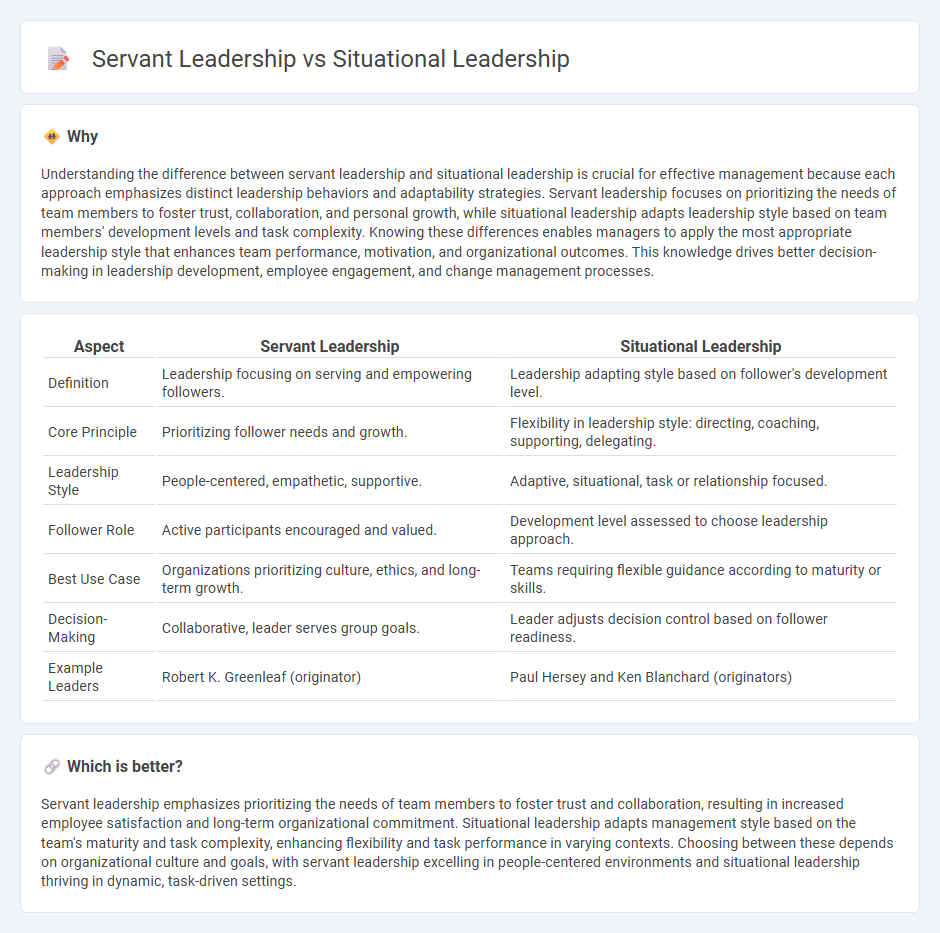 Servant Leadership vs Situational Leadership in Management
