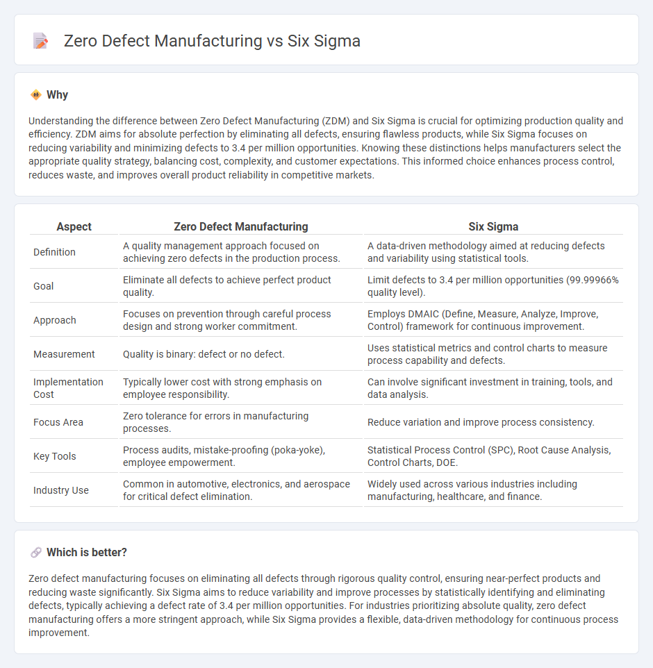 Zero Defect Manufacturing vs Six Sigma in Manufacturing