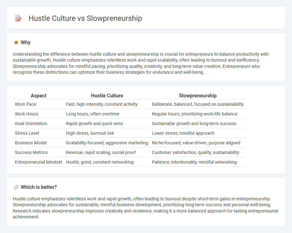 Hustle Culture vs Slowpreneurship in Entrepreneurship
