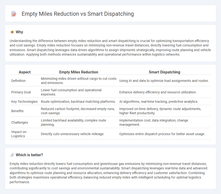 Empty Miles Reduction vs Smart Dispatching in Logistics