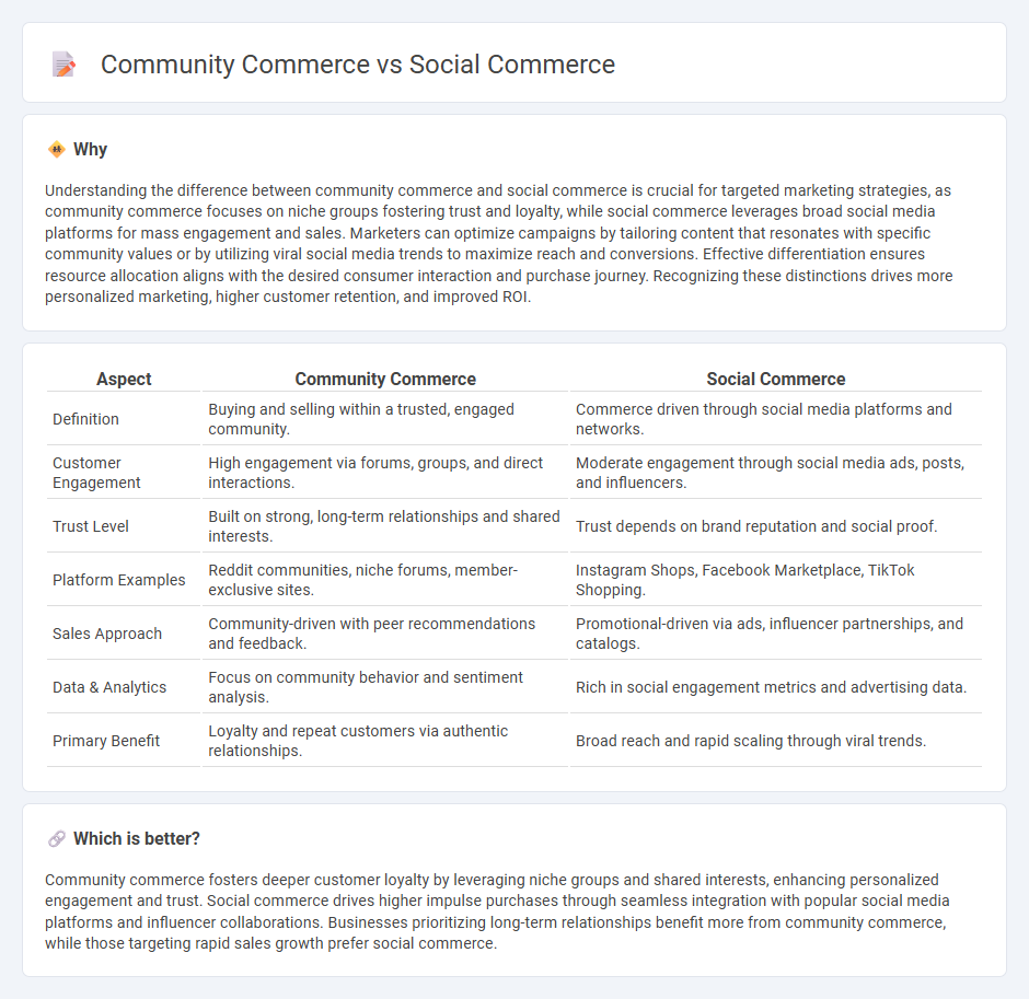 Community Commerce vs Social Commerce in Marketing